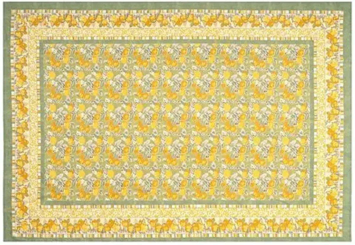 Citron Tablecloth - Couleur Nature - Handcrafted - Green