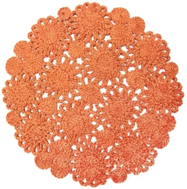Daisy Jute Placemat - Set of 4 - Caravan Home - Orange