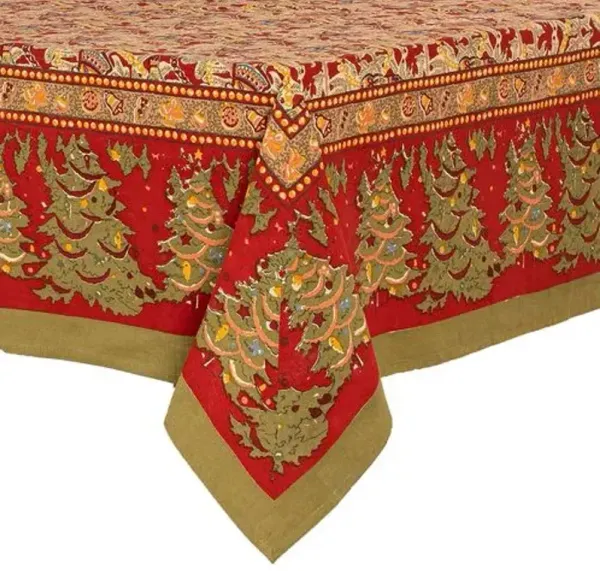 Noel Tablecloth - Couleur Nature - Red