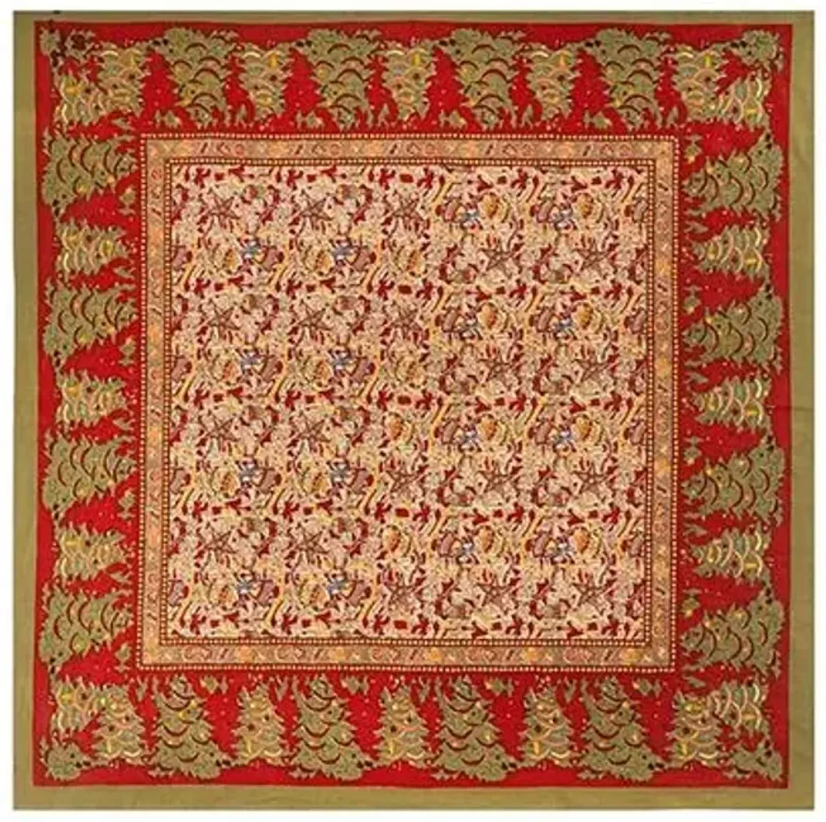 Noel Tablecloth - Couleur Nature - Red