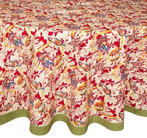 Noel Tablecloth - Couleur Nature - Red