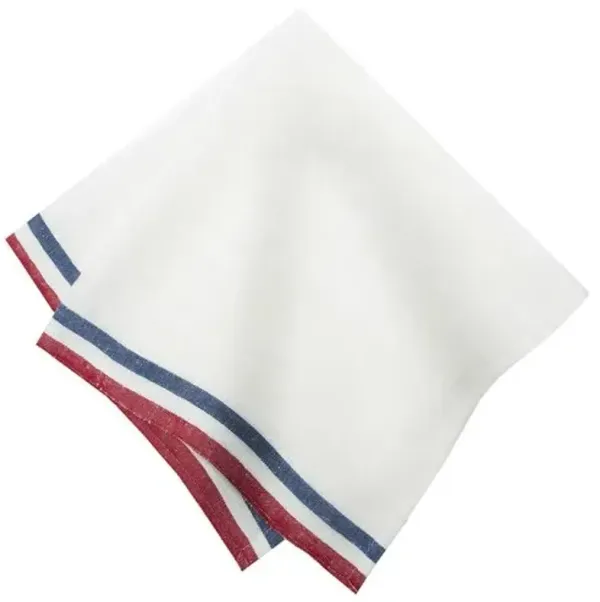 Normandy White Napkins - Set of 4 - Caravan Home - Red