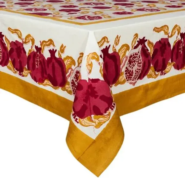 Pomegranate Tablecloth - Couleur Nature - Red