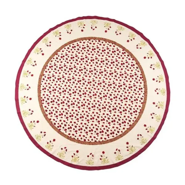 Poppies Tablecloth - Couleur Nature - Red