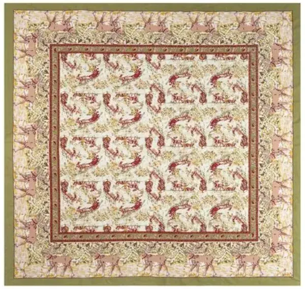 Renne Tablecloth - Couleur Nature - Red