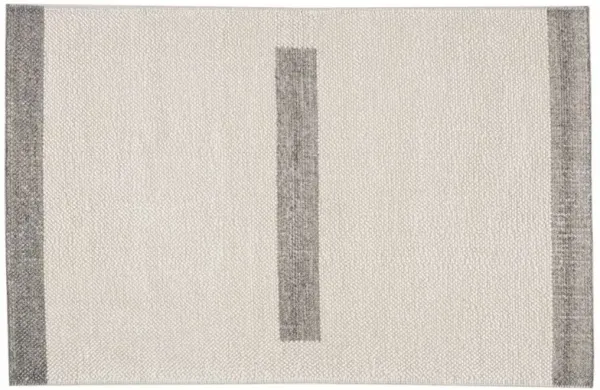 Knotty Dash 2'x3' Hand Woven Rug, Pewter