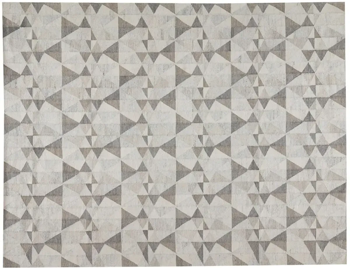 Patchwork Flatweave Rug, Mushroom