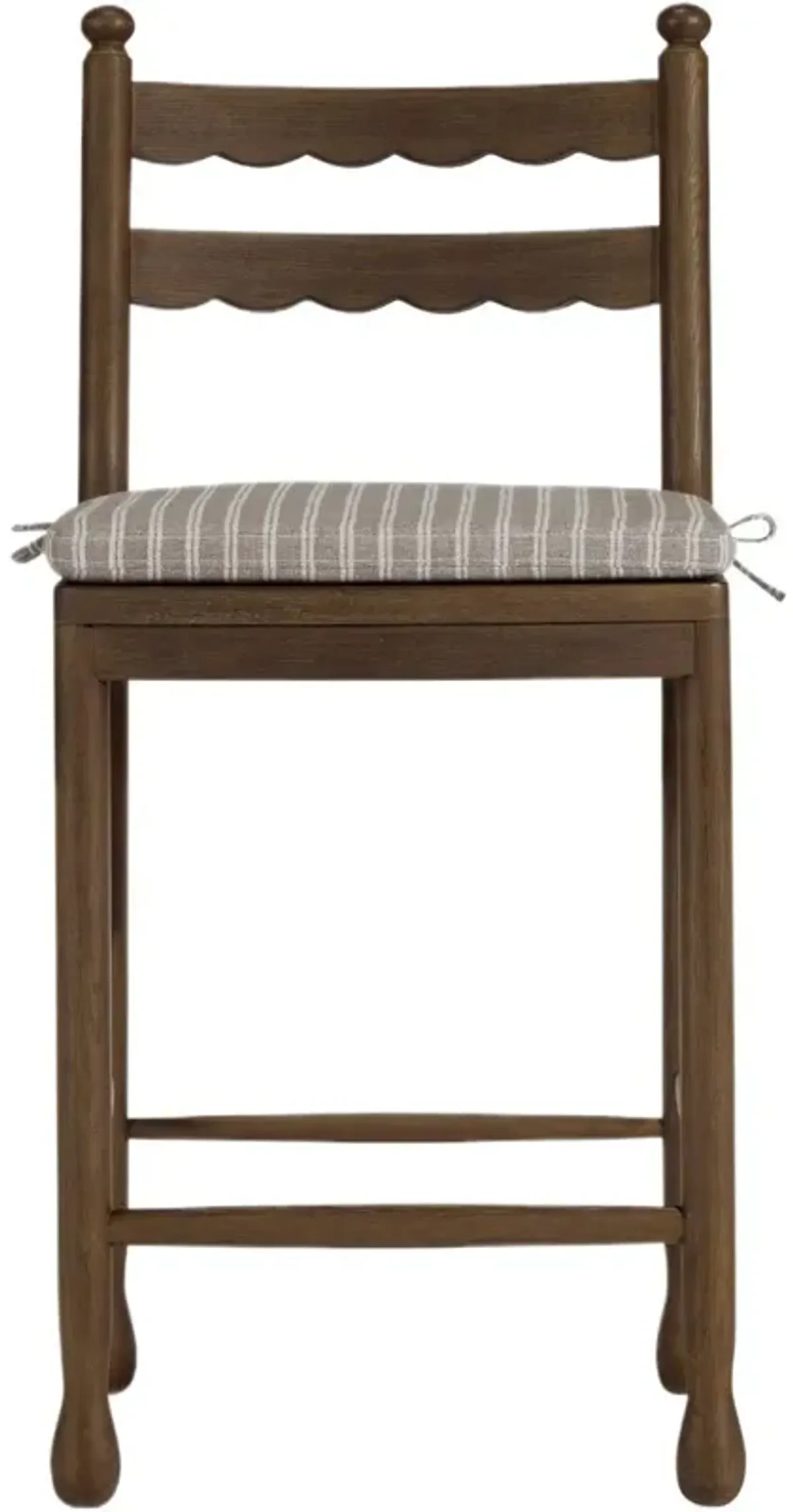 Declan Scalloped Back Counter Stool