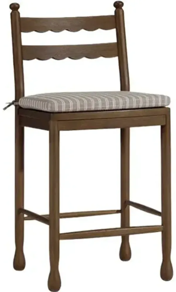 Declan Scalloped Back Counter Stool