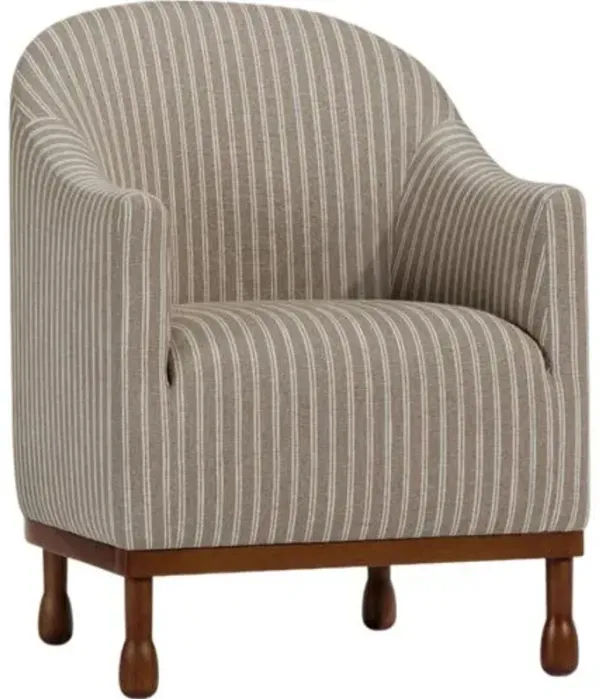 Gavin Performance Striped Chair - Natural - Brown
