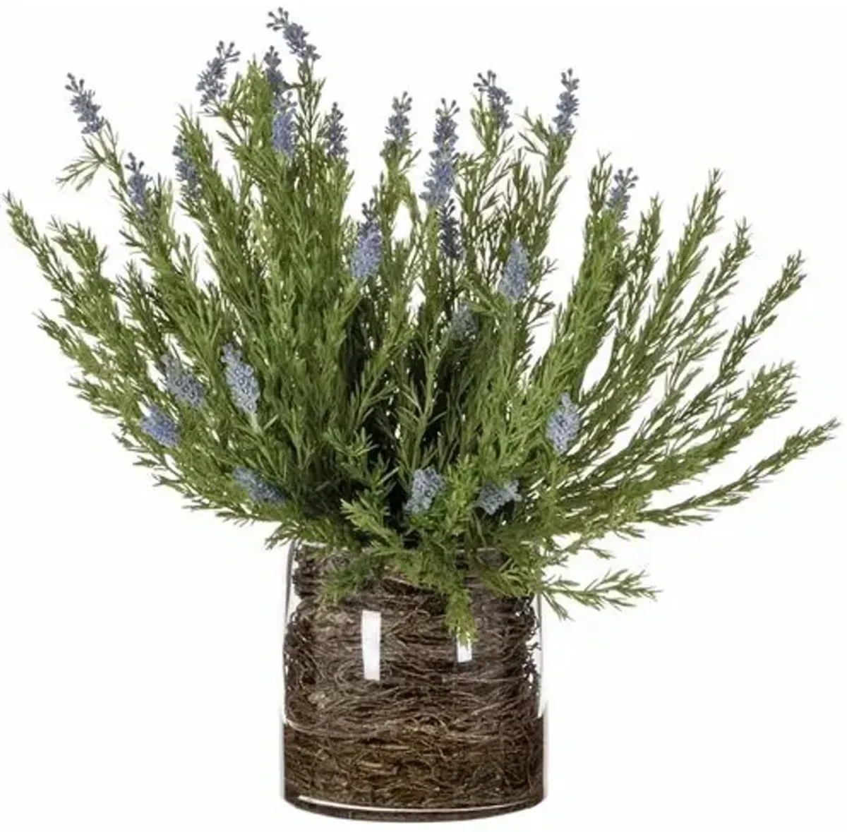 23" Wild Lavender Arrangement in Glass Vase - Green