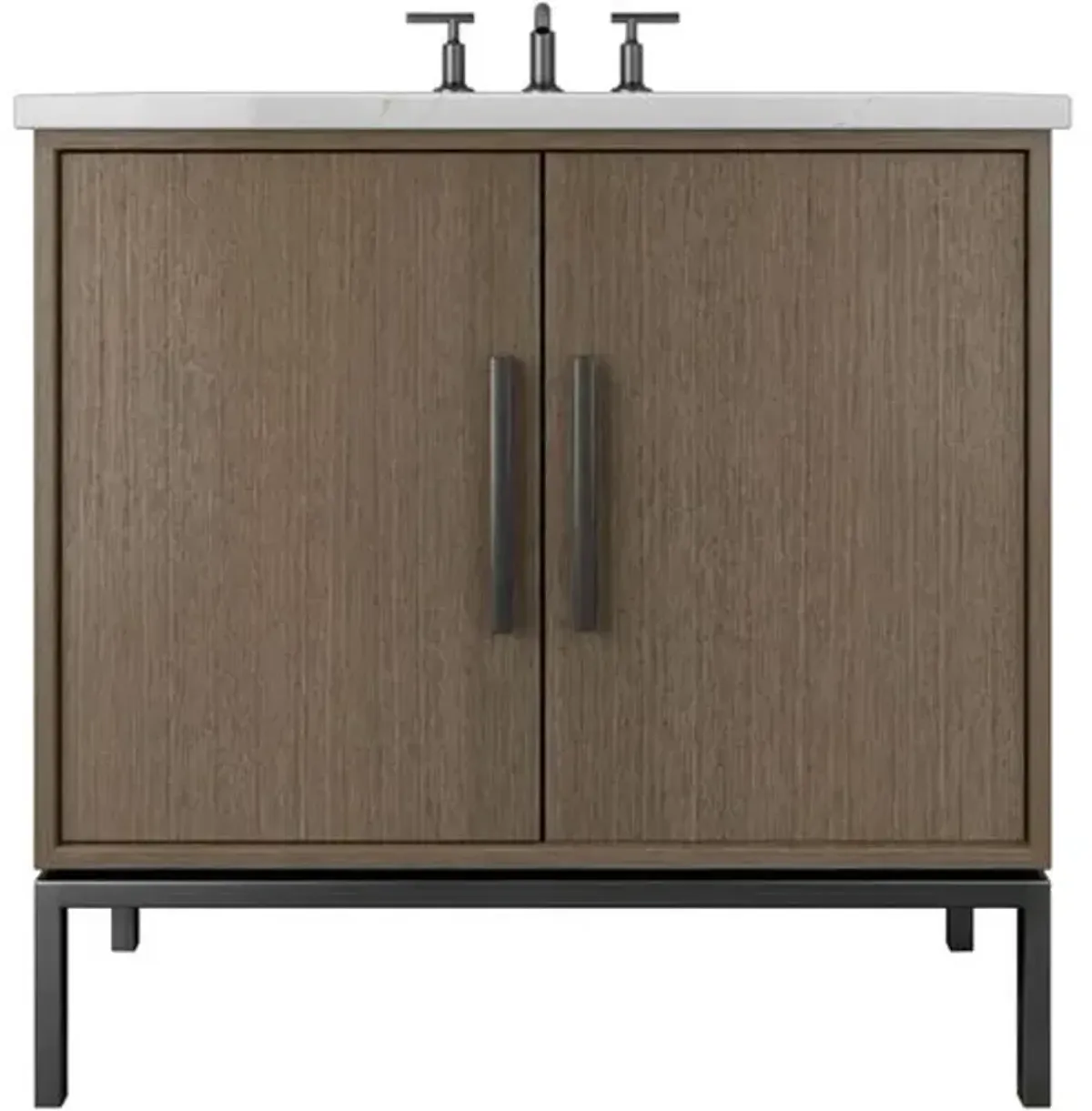 Briar White Oak Single Bathroom Vanity - Brown