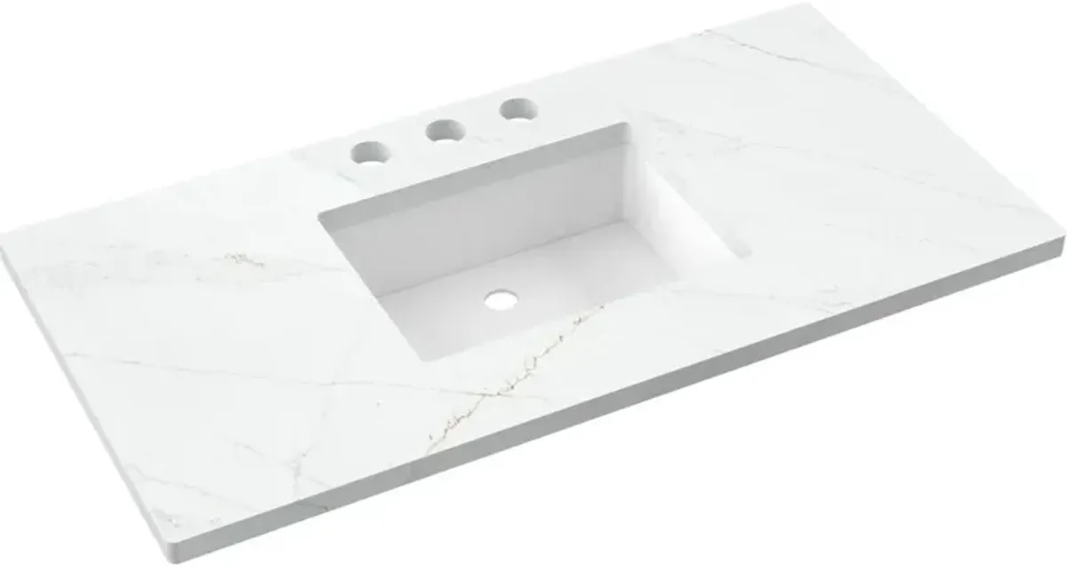 Briar White Oak Three-Drawer Single Bathroom Vanity - Black