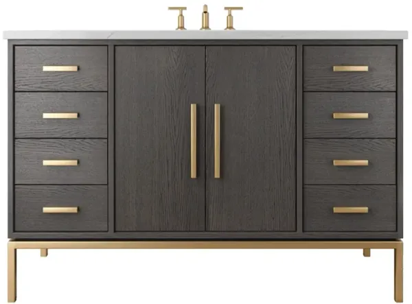 Briar White Oak Single Extra Wide Bathroom Vanity - Gray