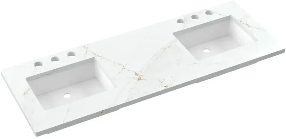 Briar White Oak Double Bathroom Vanity - Gray