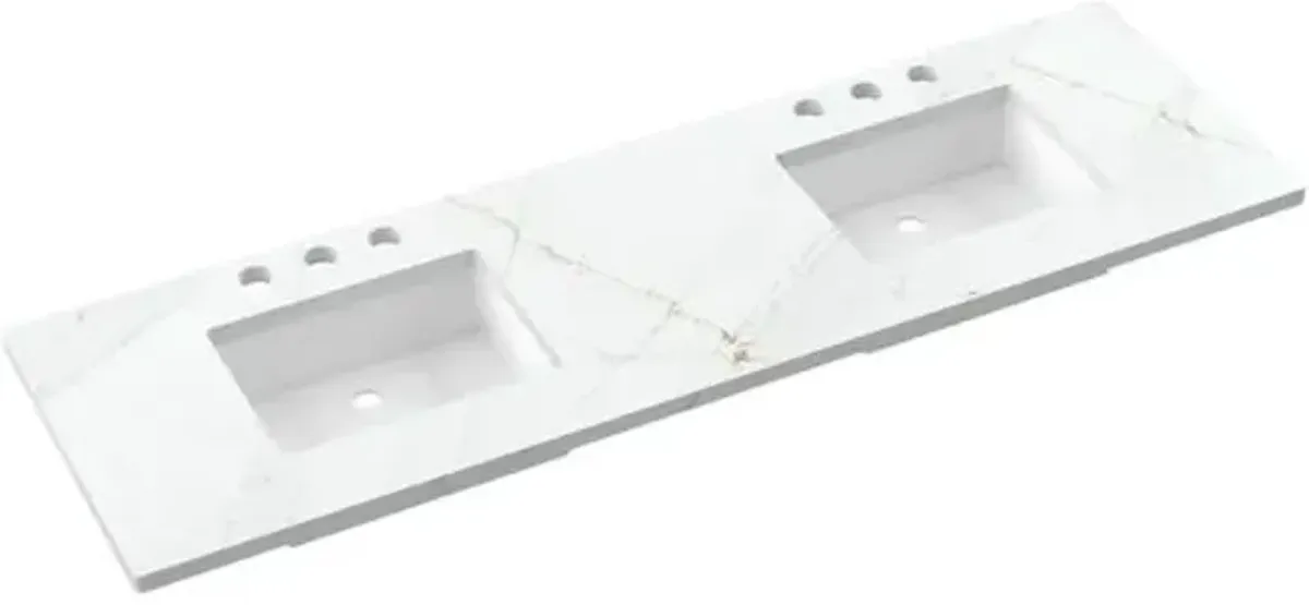 Briar White Oak Double Bathroom Vanity - Black