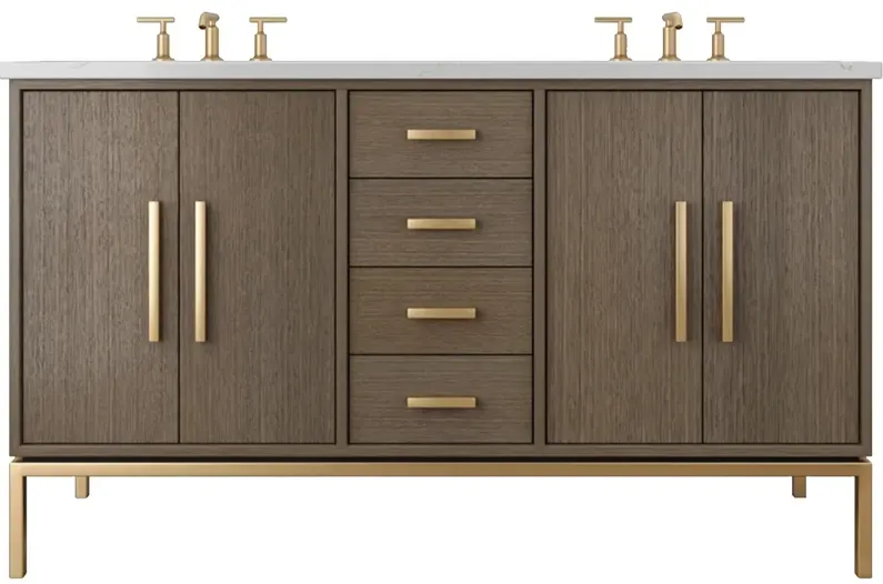 Briar White Oak Double Bathroom Vanity