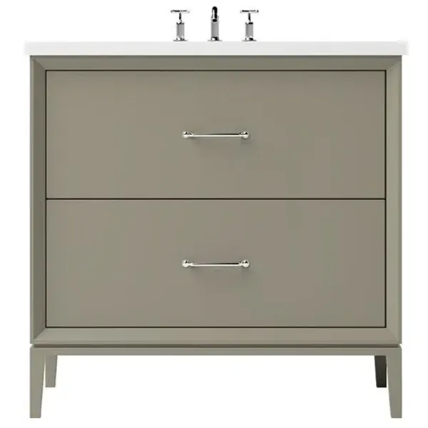 Hawthorne Two-Drawer Single Bathroom Vanity - Green