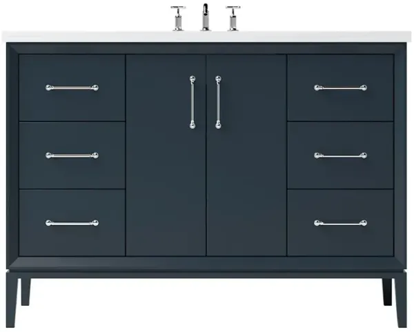 Hawthorne Single Extra Wide Bathroom Vanity - Blue