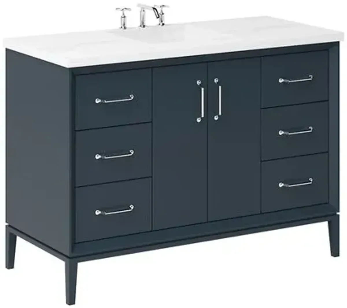 Hawthorne Single Extra Wide Bathroom Vanity - Blue