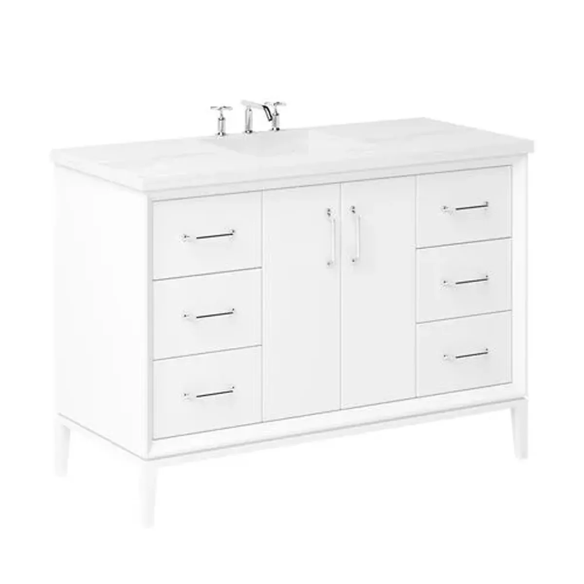 Hawthorne Single Extra Wide Bathroom Vanity - White