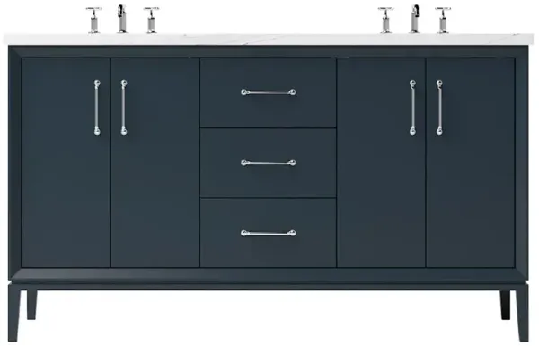 Hawthorne Double Bathroom Vanity - Blue