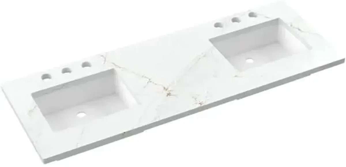 Hawthorne Double Drawer Bathroom Vanity - Blue