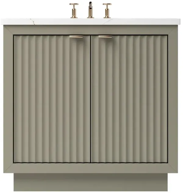 Ashford 2-Door Single Bathroom Vanity - Green