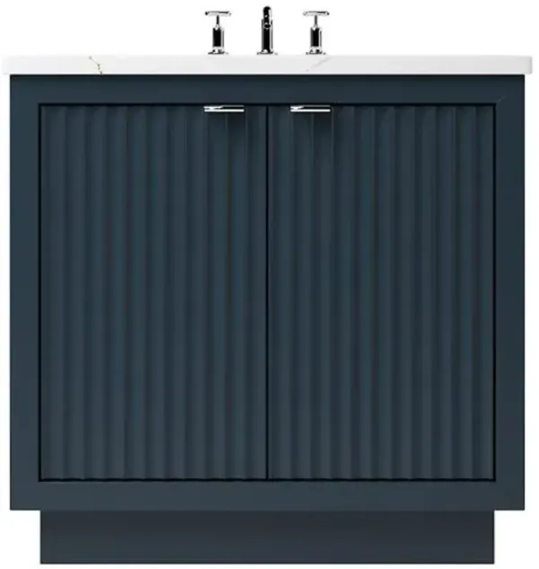 Ashford 2-Door Single Bathroom Vanity - Blue