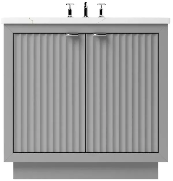 Ashford 2-Door Single Bathroom Vanity - Gray