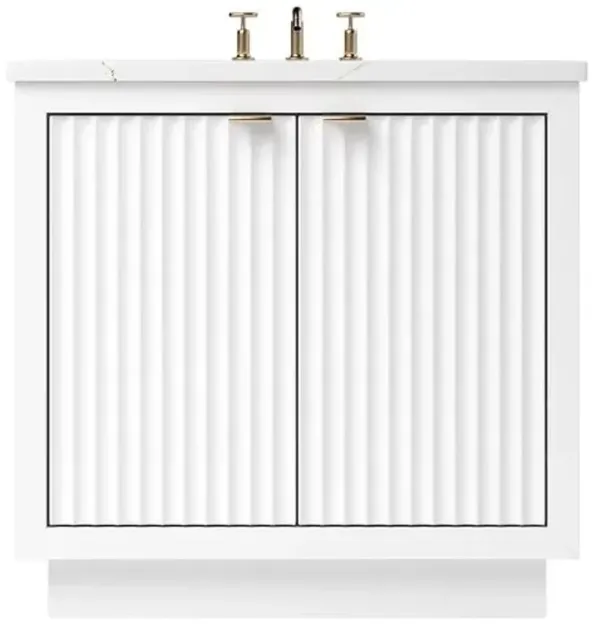 Ashford 2-Door Single Bathroom Vanity - White