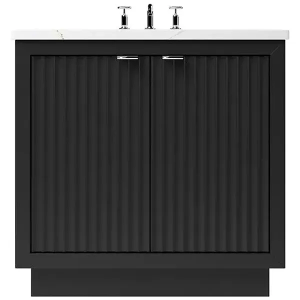 Ashford 2-Door Single Bathroom Vanity - Black