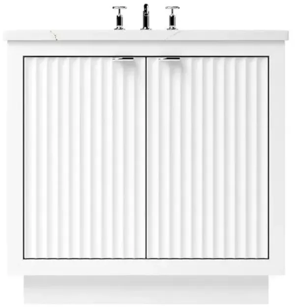 Ashford 2-Door Single Bathroom Vanity - White