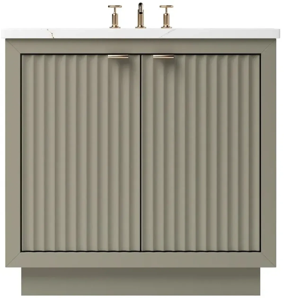 Ashford 2-Door Single Bathroom Vanity - Green