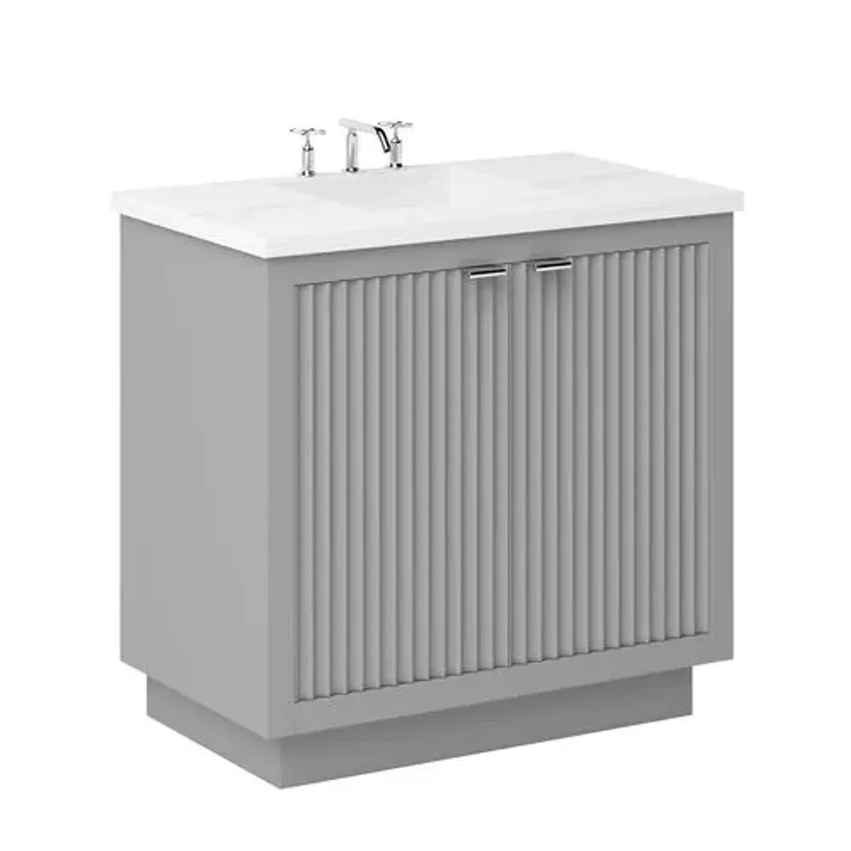 Ashford 2-Door Single Bathroom Vanity - Gray
