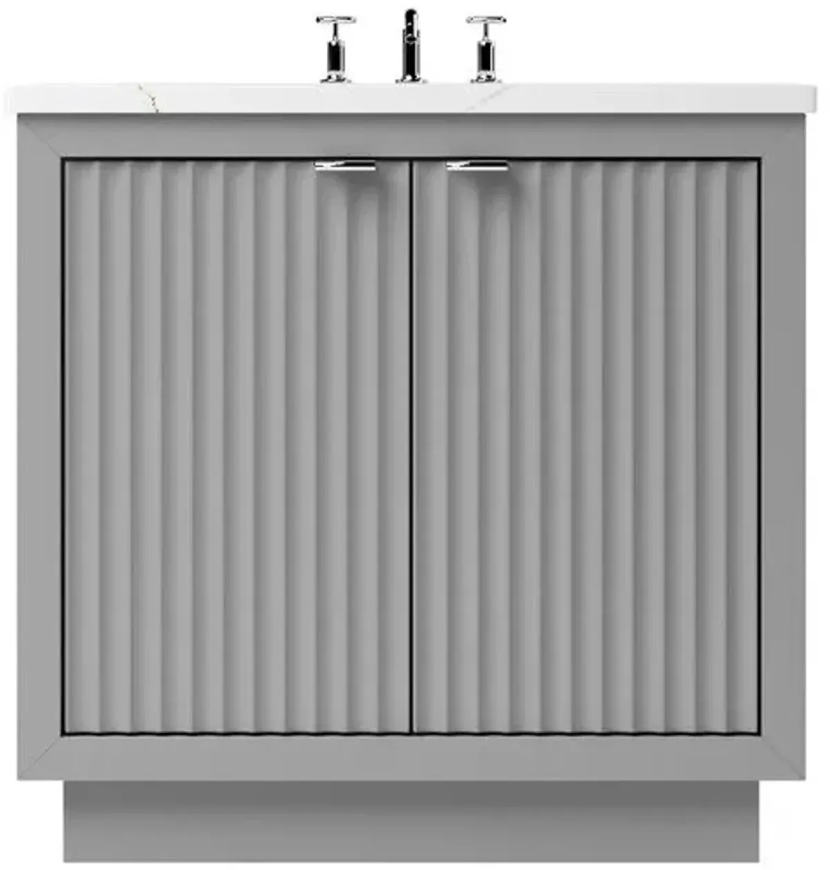 Ashford 2-Door Single Bathroom Vanity - Gray