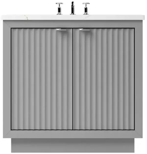 Ashford 2-Door Single Bathroom Vanity - Gray