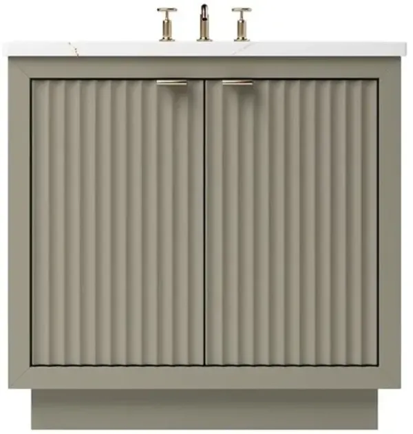 Ashford 2-Door Single Bathroom Vanity - Green