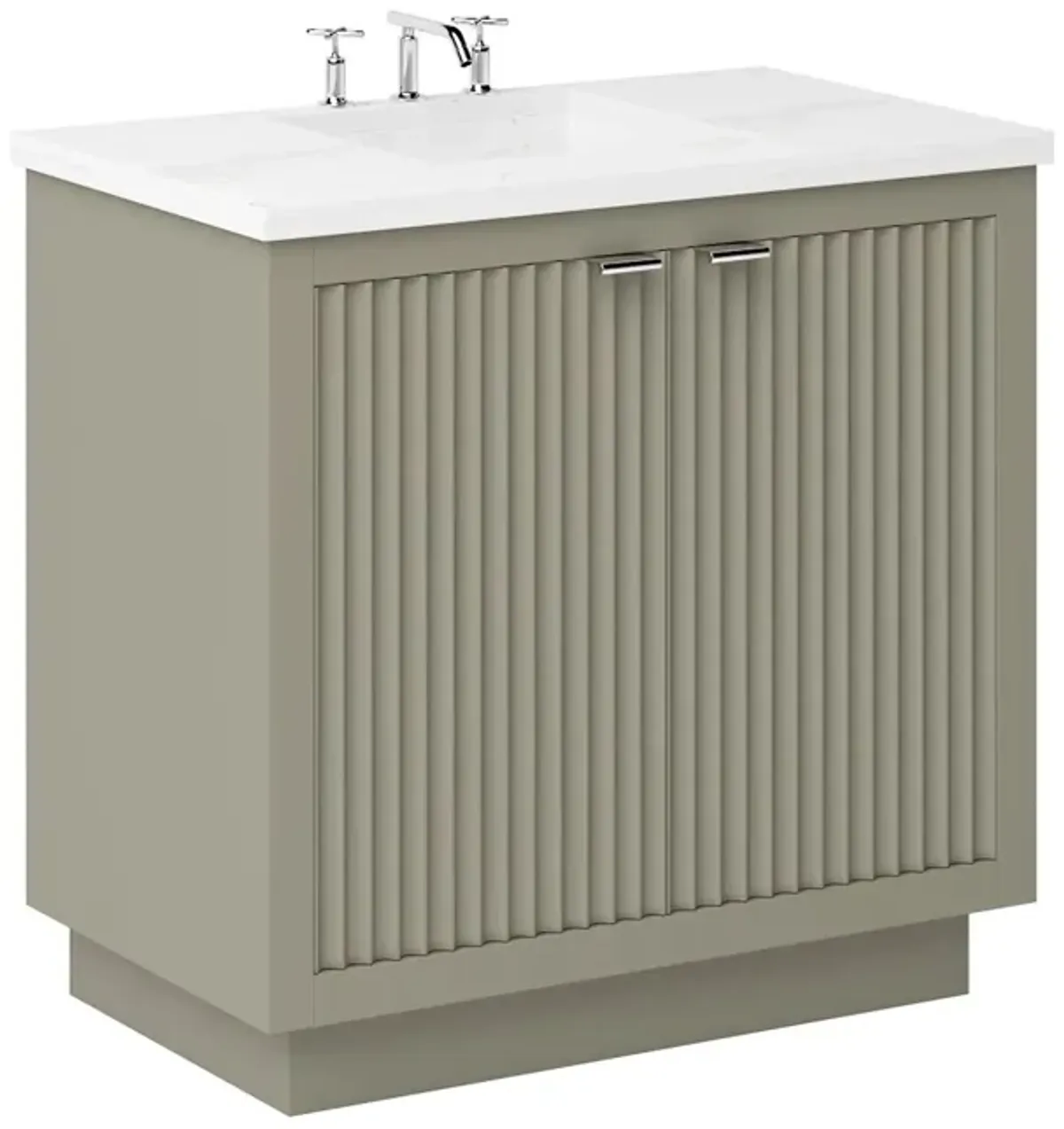Ashford 2-Door Single Bathroom Vanity - Green