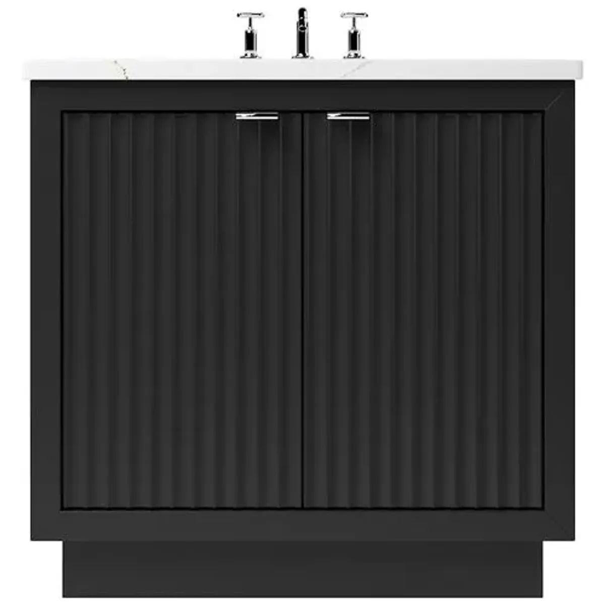 Ashford 2-Door Single Bathroom Vanity - Black