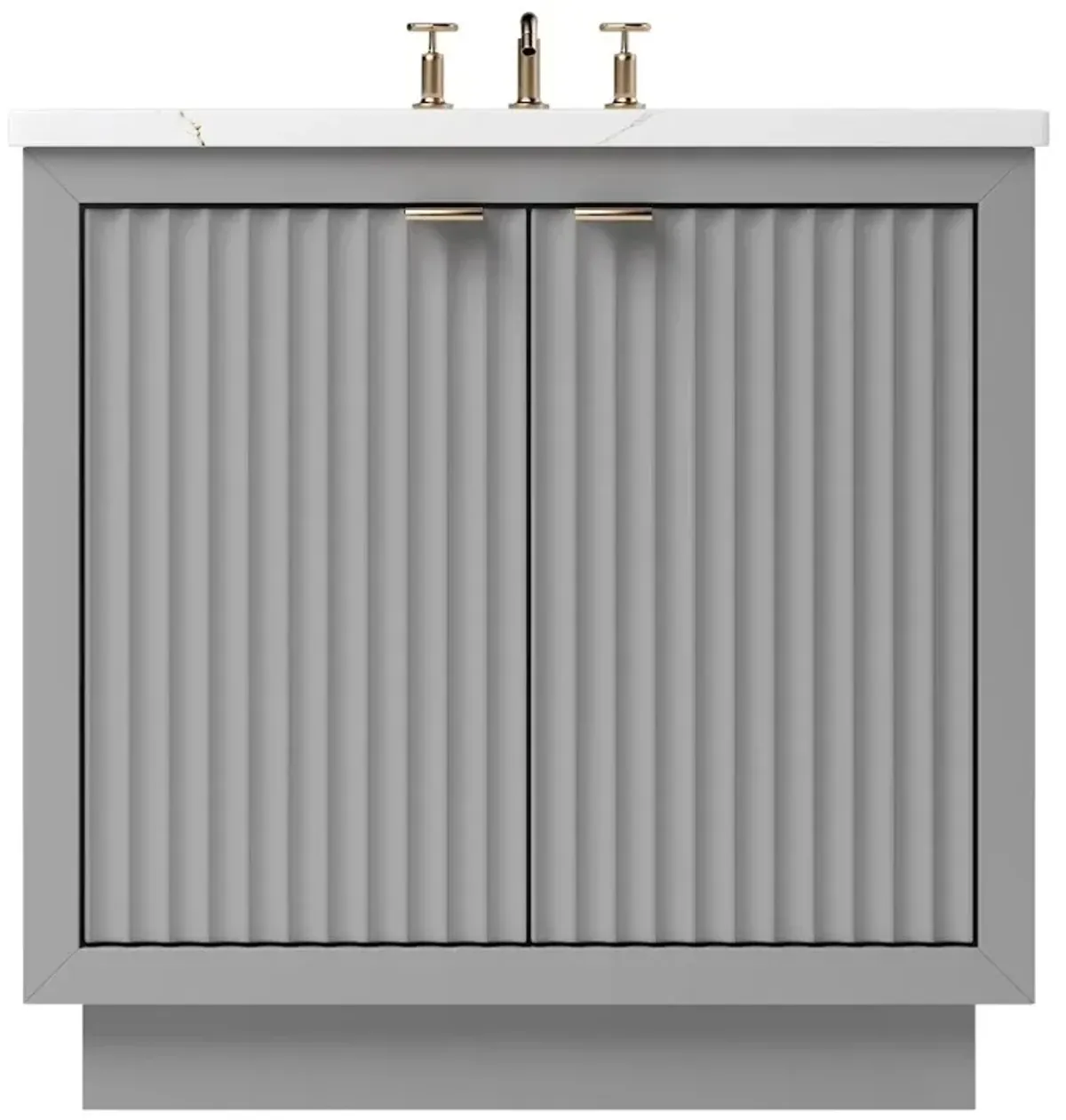 Ashford 2-Door Single Bathroom Vanity - Gray