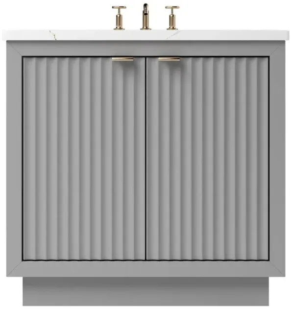 Ashford 2-Door Single Bathroom Vanity - Gray