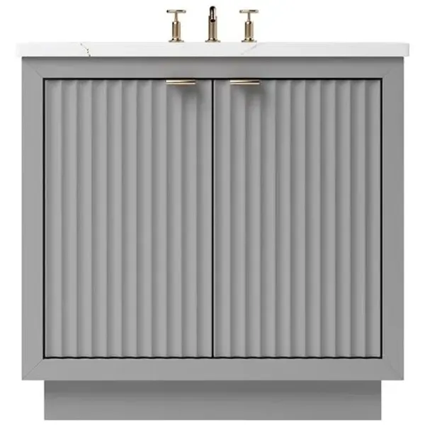 Ashford 2-Door Single Bathroom Vanity - Gray