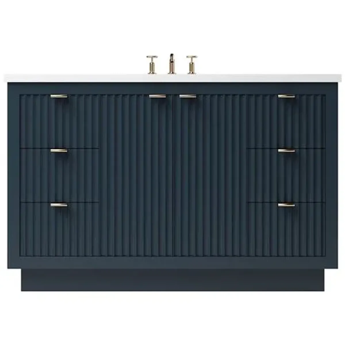 Ashford Single Extra Wide Bathroom Vanity - Blue