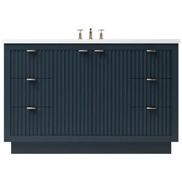 Ashford Single Extra Wide Bathroom Vanity - Blue