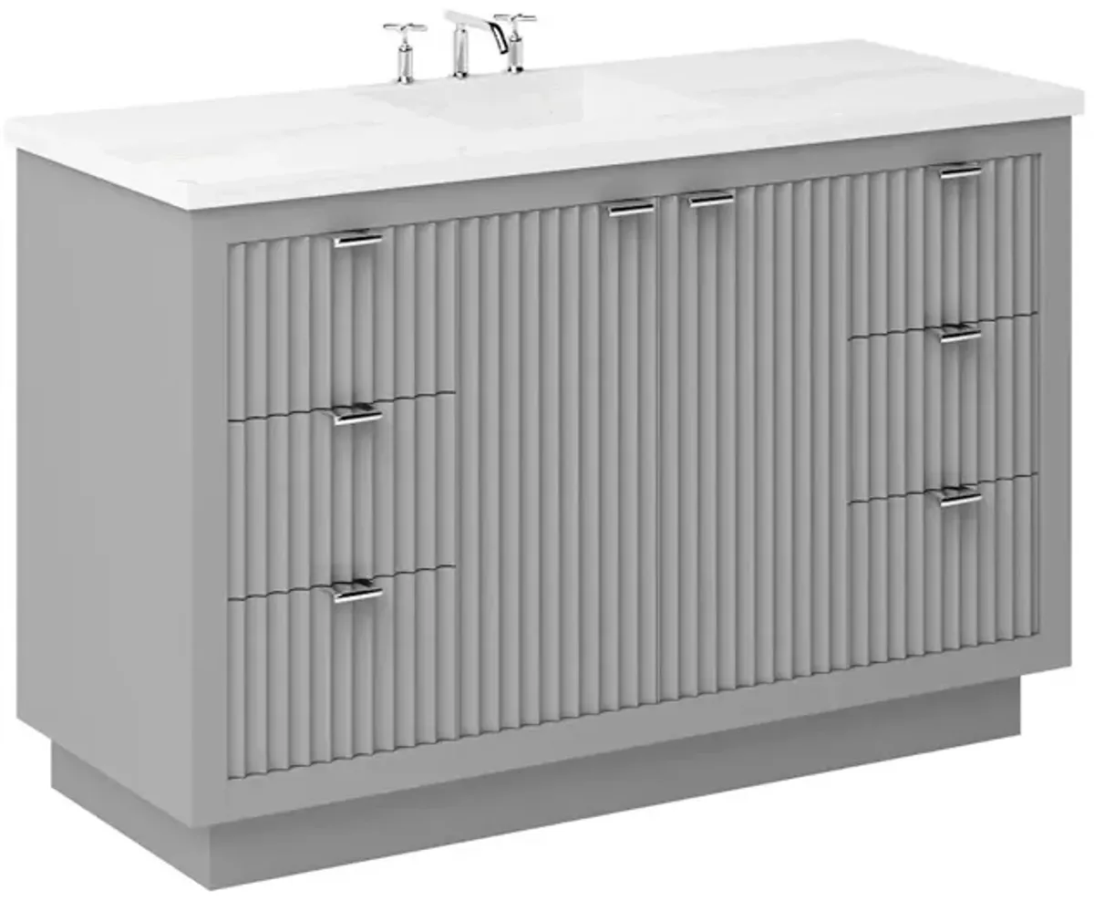 Ashford Single Extra Wide Bathroom Vanity - Gray