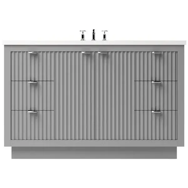 Ashford Single Extra Wide Bathroom Vanity - Gray