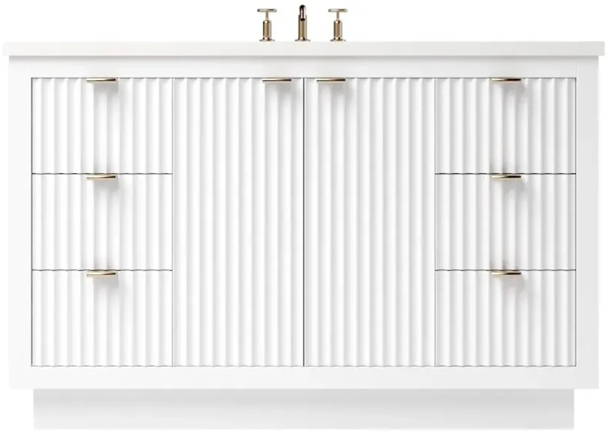 Ashford Single Extra Wide Bathroom Vanity - White