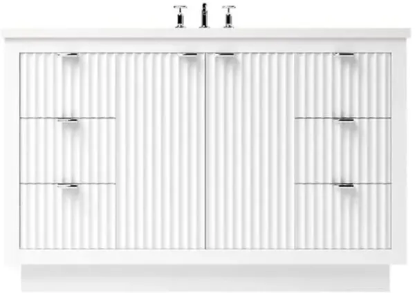 Ashford Single Extra Wide Bathroom Vanity - White