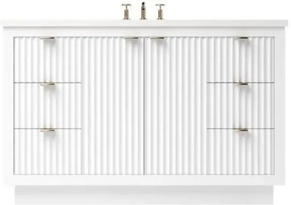 Ashford Single Extra Wide Bathroom Vanity - White